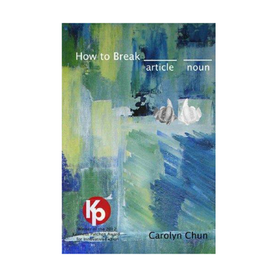 How to Break Article Noun (Novel) by Carolyn Chun